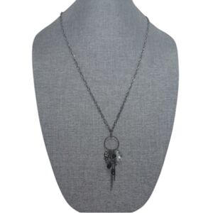 Elegant Silver Pendant Charms Necklace